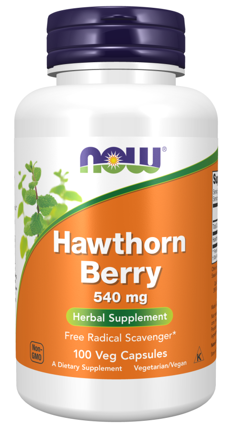 NOW Foods Hawthorn Berry, 540mg - 100 vcaps kaina