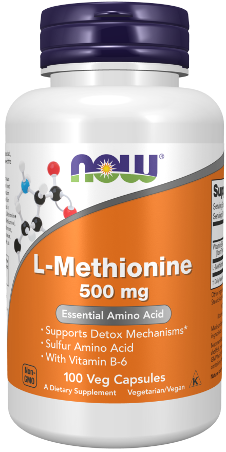 NOW Foods L-Methionine 500mg 100caps sudetis