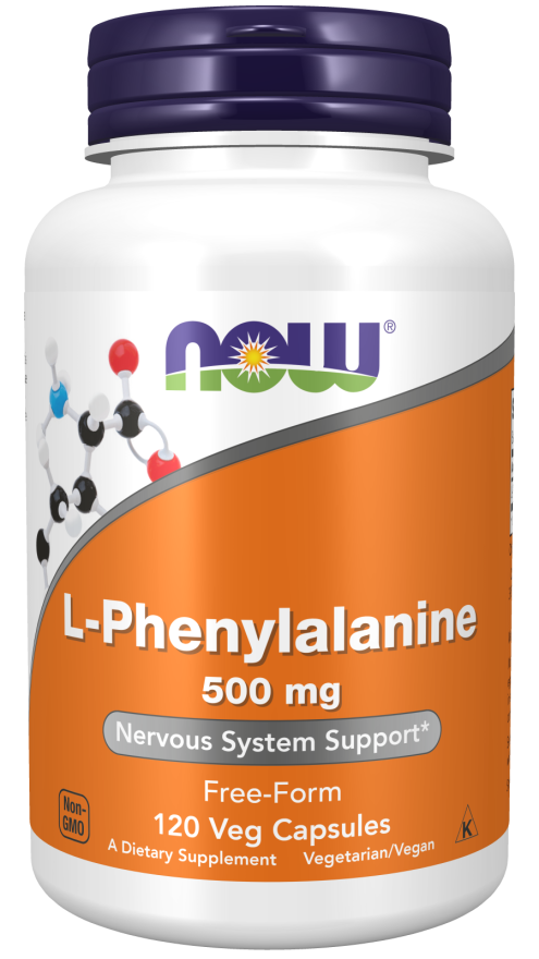 NOW FOODS L-Phenylalanine 500 mg Veg Capsules kaina