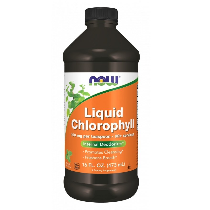NOW Foods Liquid Chlorophyll, Natural Mint – 16 fl oz (473 ml)