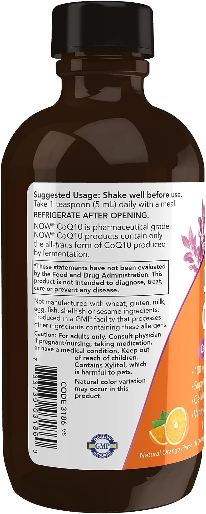 NOW Foods, Liquid CoQ10, 100 mg 118 ml akcija