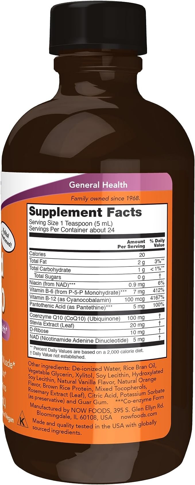 NOW Foods, Liquid CoQ10, 100 mg 118 ml sudetis