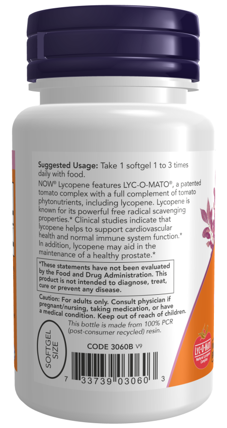 Now Foods Lycopene 10 mg Softgels pigu