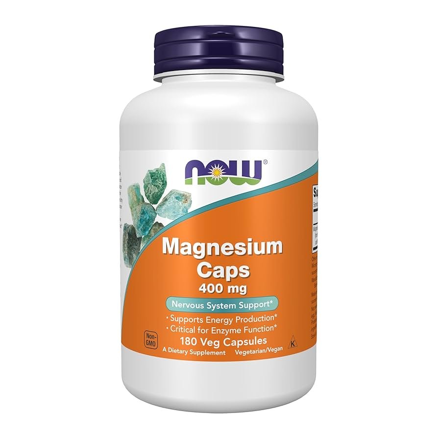 NOW Foods Magnesium, 400mg - 180 vcaps