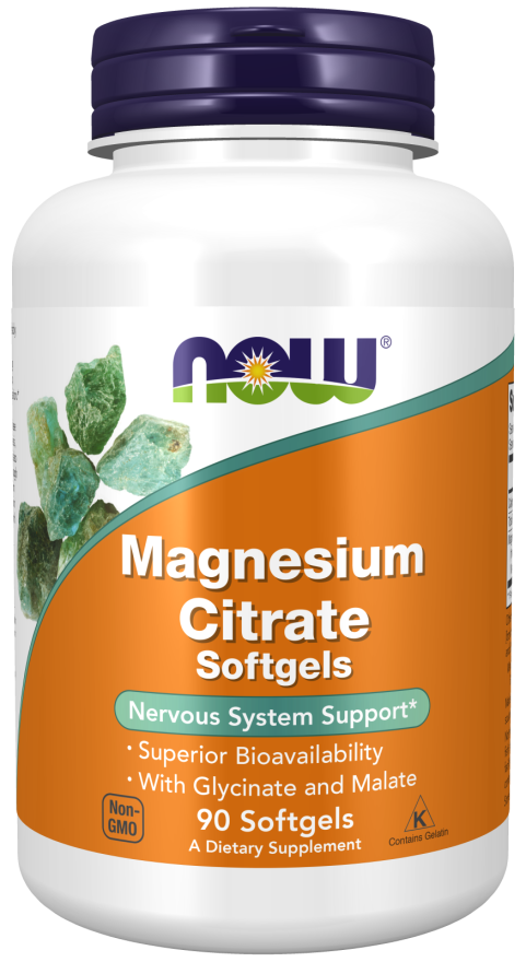 NOW Foods Magnesium Citrate Softgels - 90 softgels kaina