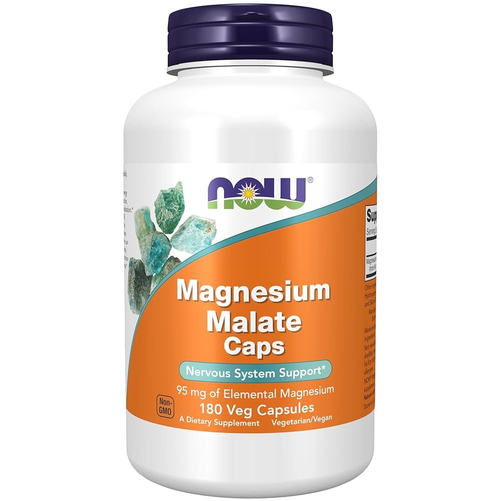 NOW Foods Magnesium Malate Caps - 180 vcaps