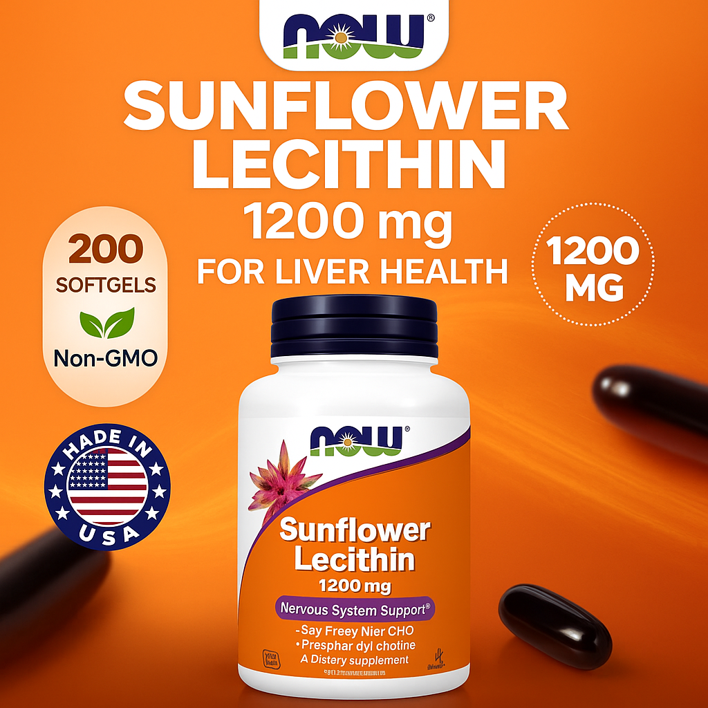 now foods sunflower lecithin 1200 mg 100 softgels