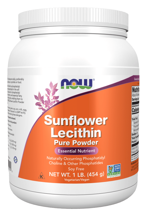 NOW Foods Sunflower Lecithin Pure Powder 454g kaina