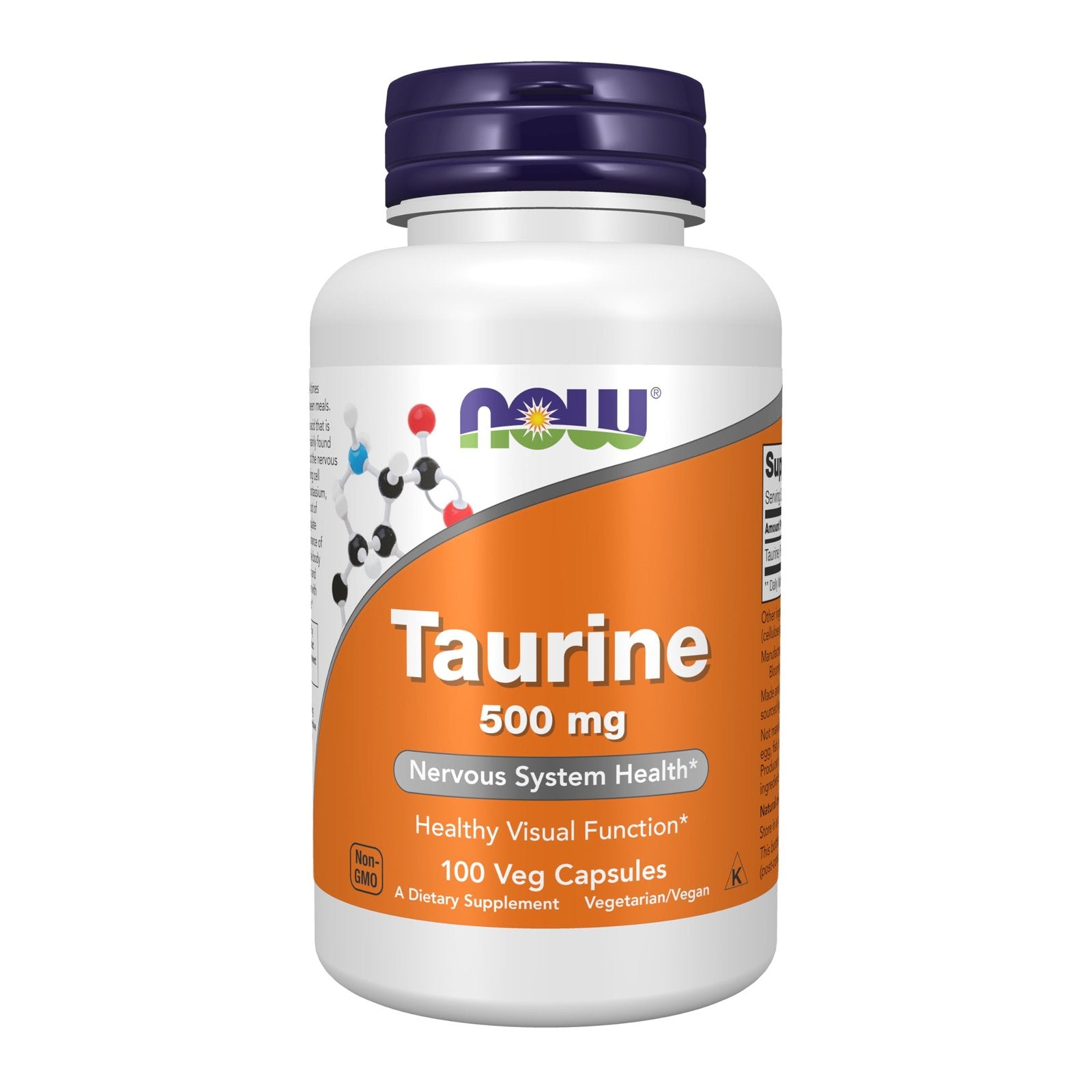 Now Foods Taurine 500 mg Veg Capsules kaina