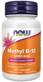 NOW Methyl B-12 1000mcg 100 lozenges kaina