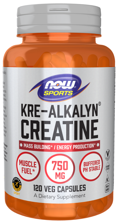 NOW Sports Kre-Alkalyn Creatine 750mg 120 veg caps kaina