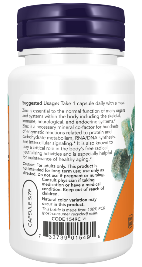 NOW Zinc Picolinate 50mg 120 Vcaps vartojimas