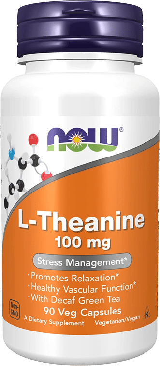 NOW Foods L-Theanine with Decaf Green Tea