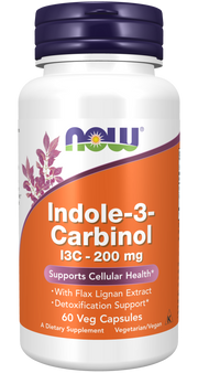 NowFoods Indole-3-Carbinol (I3C) 200 mg 60 Veg Capsules kaina