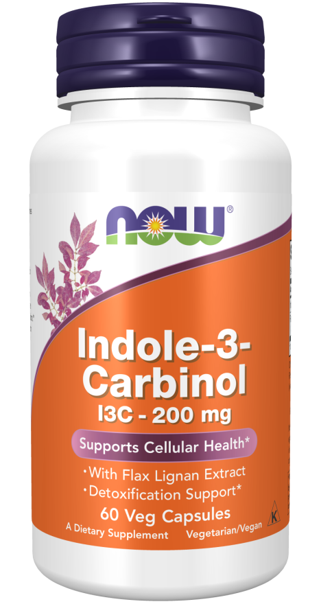 NowFoods Indole-3-Carbinol (I3C) 200 mg 60 Veg Capsules kaina