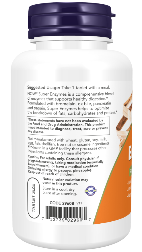 NowFoods Super Enzymes 90 Tablets pigu