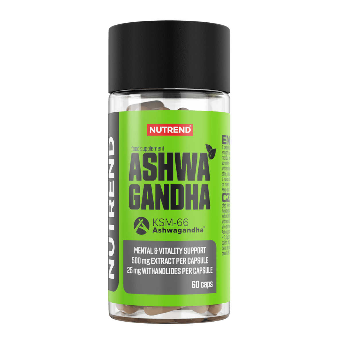 Nutrend Ashwagandha 60 capsules kaina