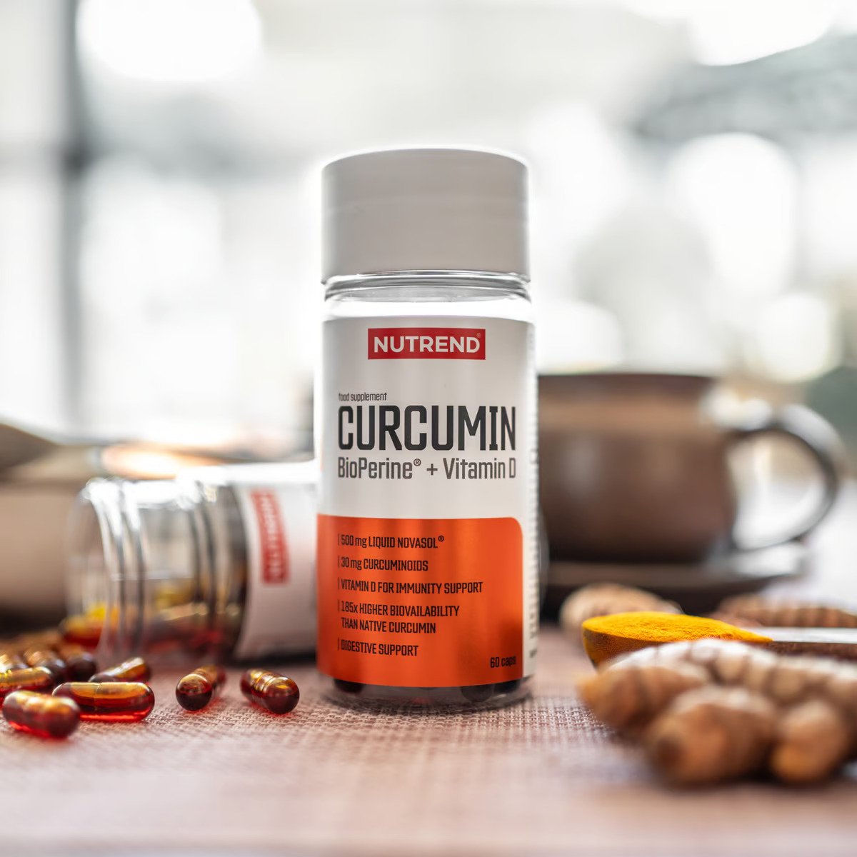 NUTREND Curcumin + Bioperine + Vit D, 60kaps pirkti