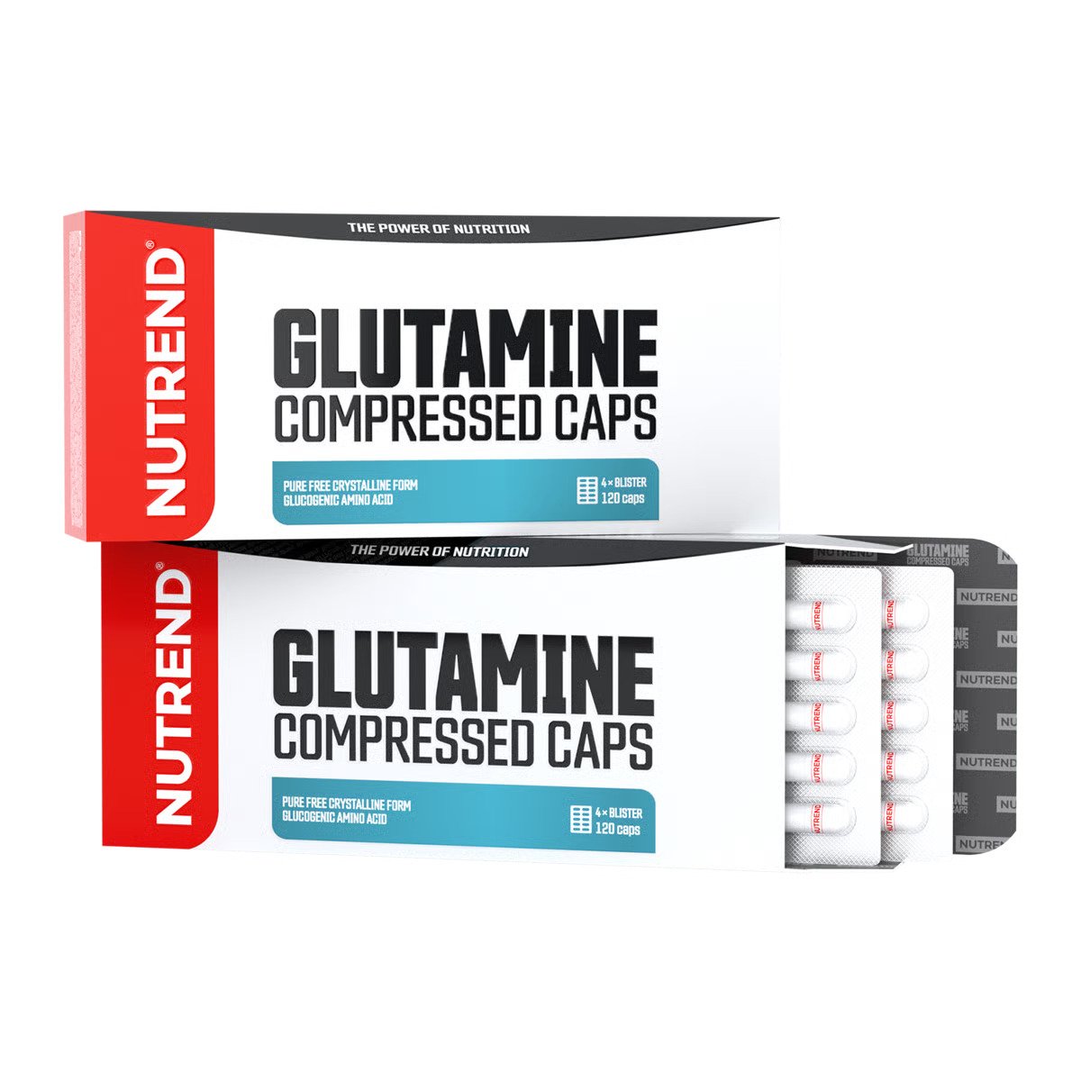 Nutrend Glutamine Compressed Caps - 120 caps kaina