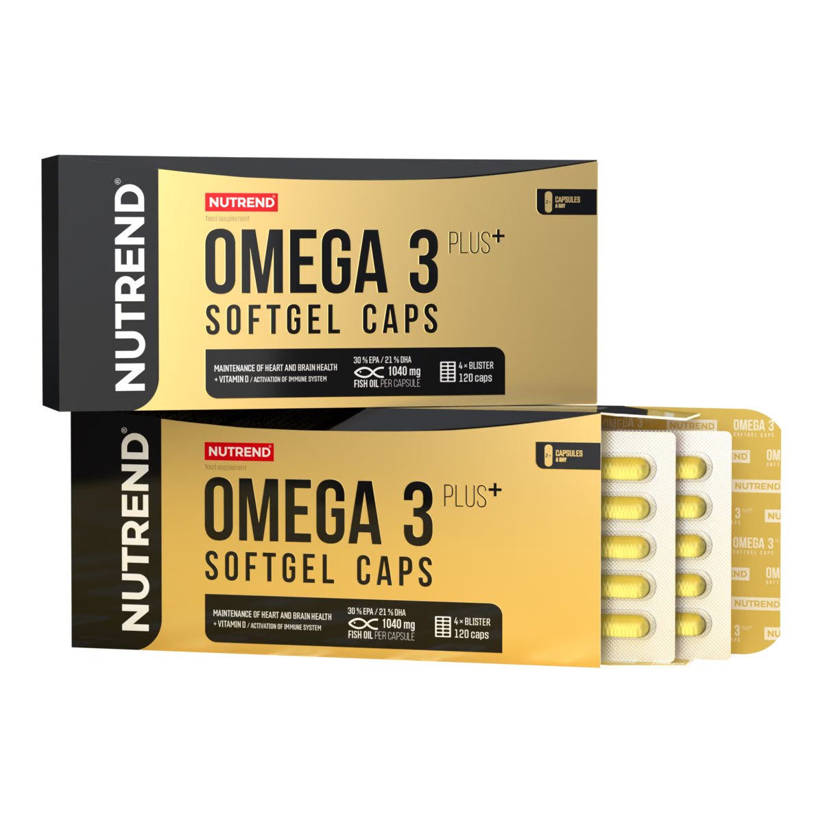 Nutrend Omega 3 Plus Softgel Caps, 120 caps, No Flavour kaina