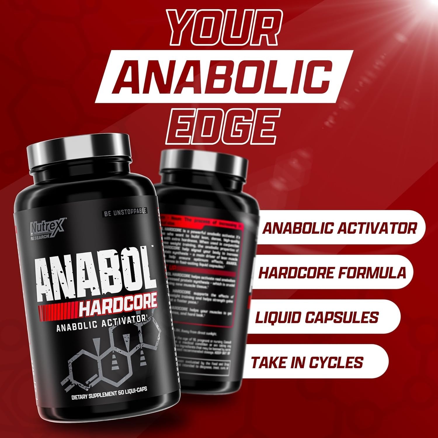 NUTREX Anabol Hardcore - 60caps. privalumai
