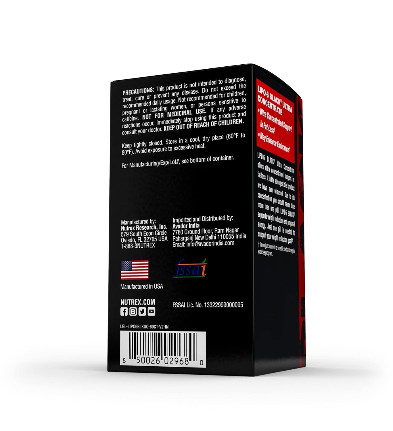 Nutrex Lipo 6 Black Ultra Concentrate 60 caps pirkti