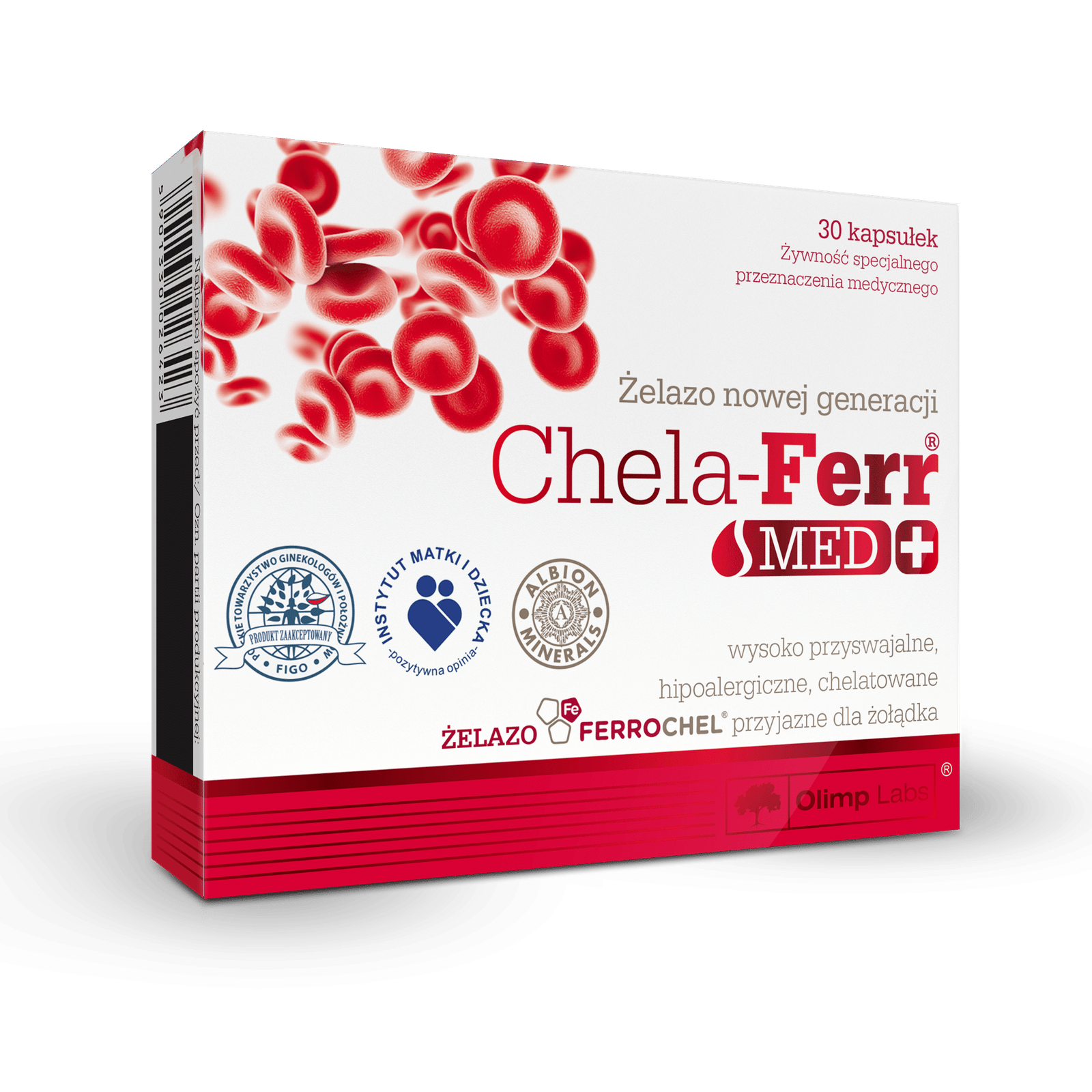 Olimp Chela-Ferr Med 30 caps kaina