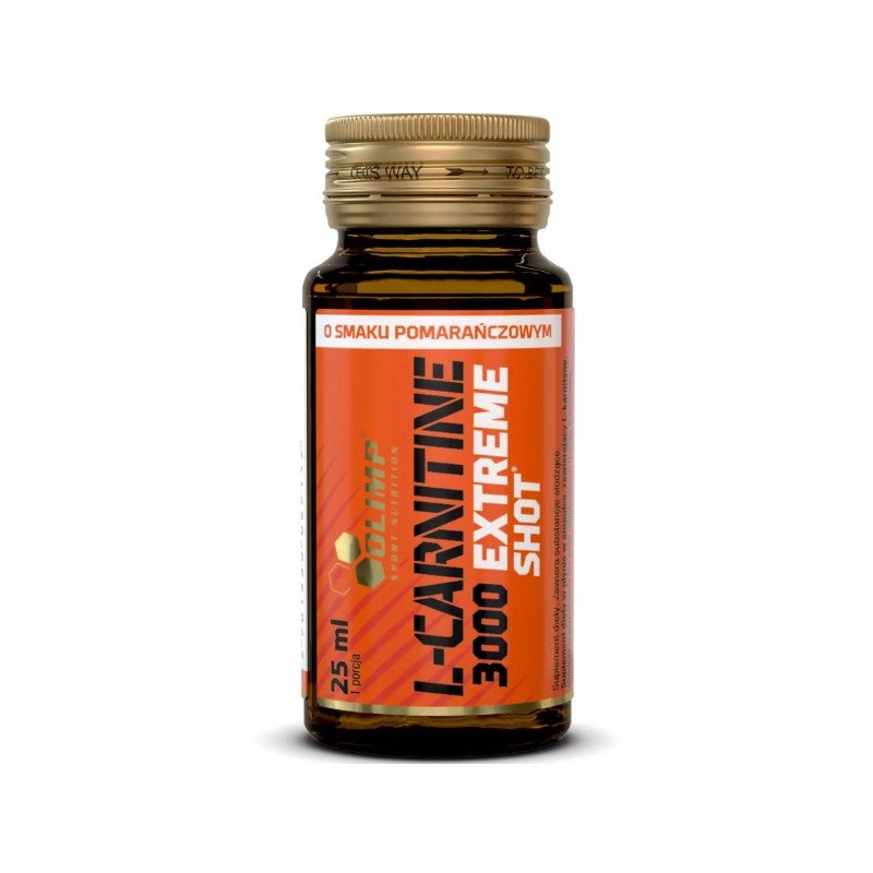 Olimp L-Carnitine 3000 Extreme Shot Glass Ampoule - 25ml - Orange buteliukas