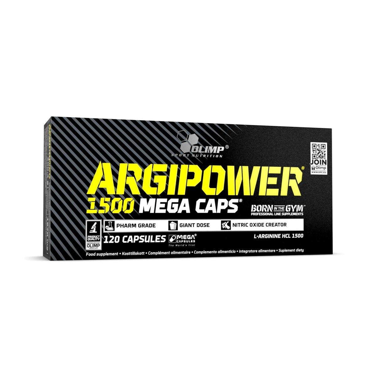 Olimp Nutrition Argi Power 1500, Mega Caps® - 120 caps kaina