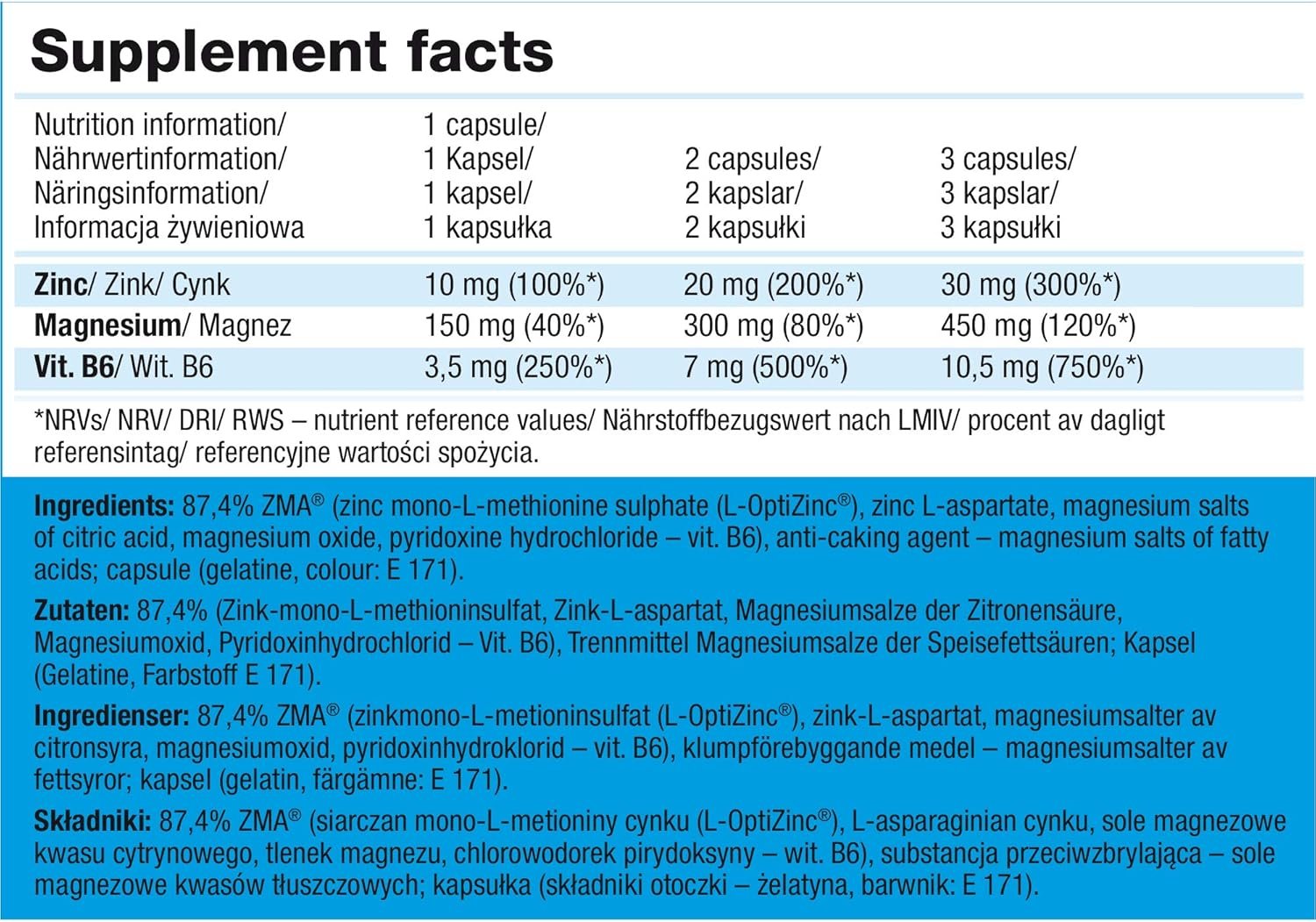 Olimp ZMA - 120 Caps 7