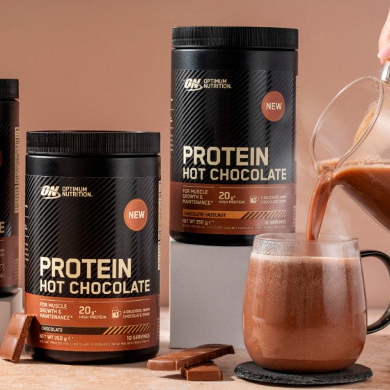 Optimum Nutrition Protein Hot Chocolate 350g Chocolate Hazelnut pigu