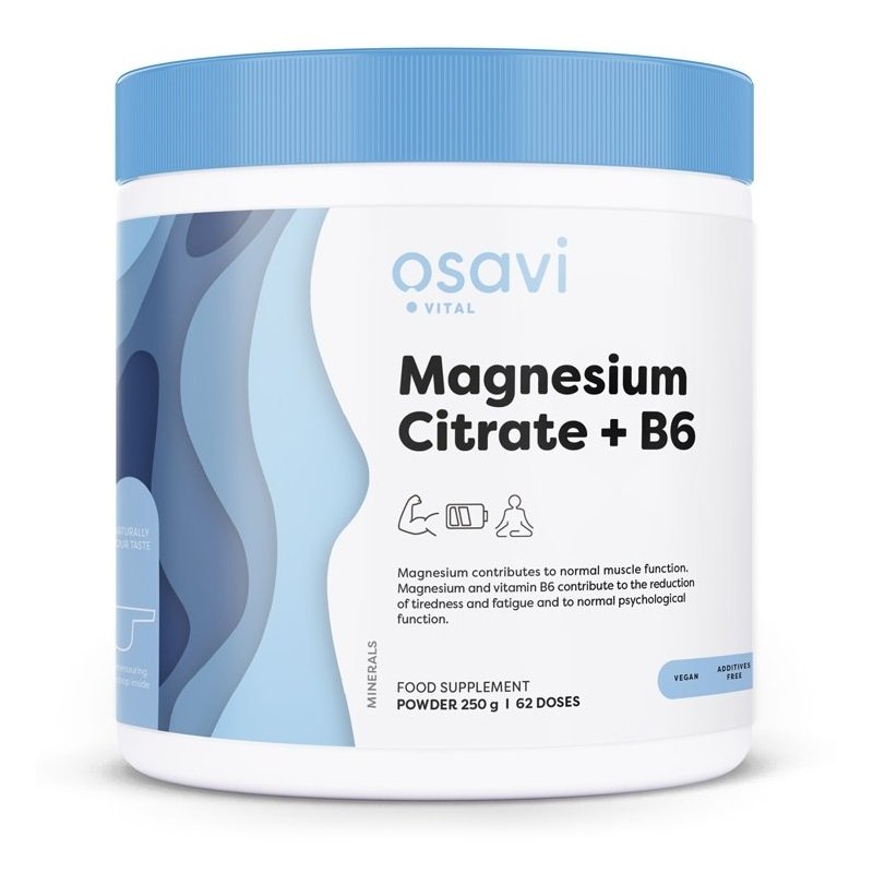 Osavi Magnesium Citrate + B6 Powder - 250 grams kaina