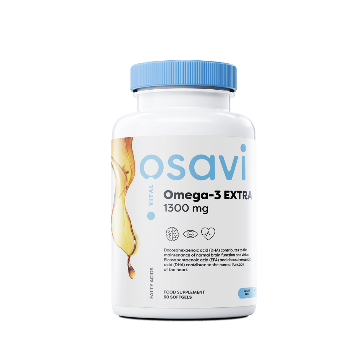 Osavi Omega-3 Extra 1300mg - 60 softgels - Lemon