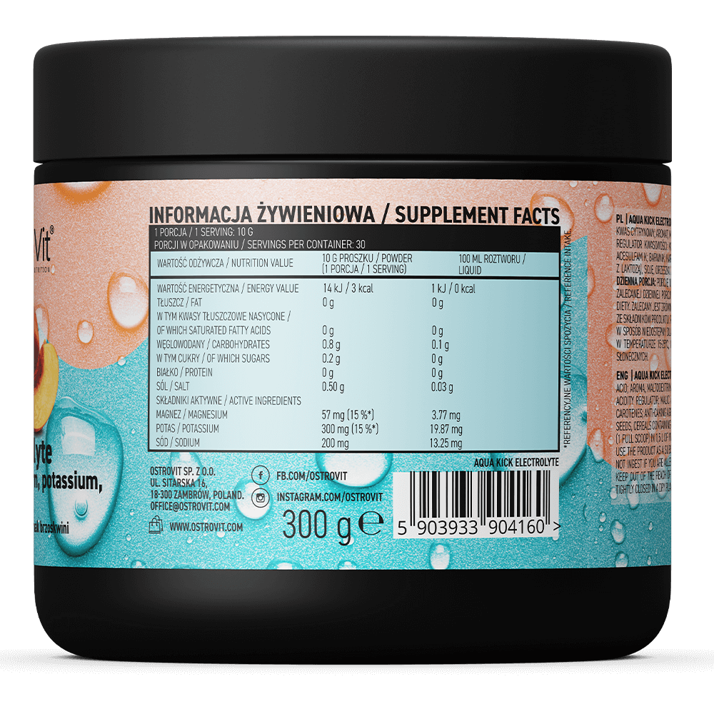 Ostrovit Aqua Kick Electrolyte 300 g sudetis