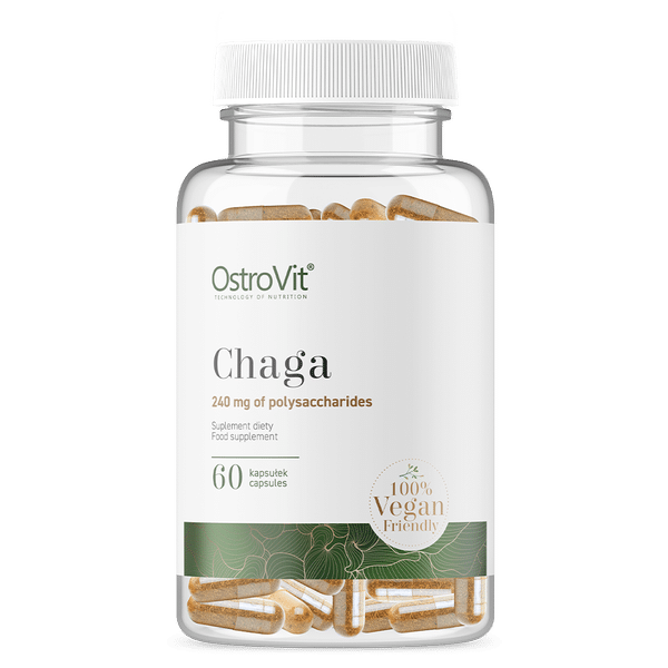 OstroVit Chaga VEGE 60 caps kaina