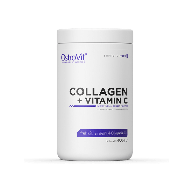 OstroVit Collagen + Vitamin C 400 g natural kaina