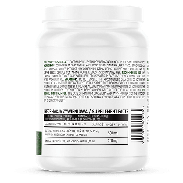 OstroVit Cordyceps Sinensis Extract 50 g sudetis