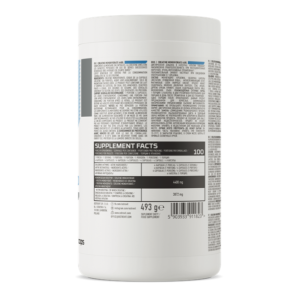 OstroVit Creatine Monohydrate 4400 mg 400 capsules akcija