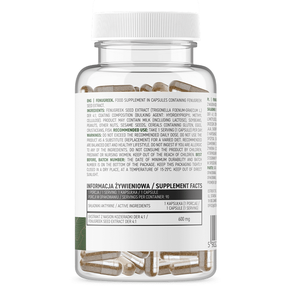 OstroVit Fenugreek VEGE 90 vcaps sudetis kaina