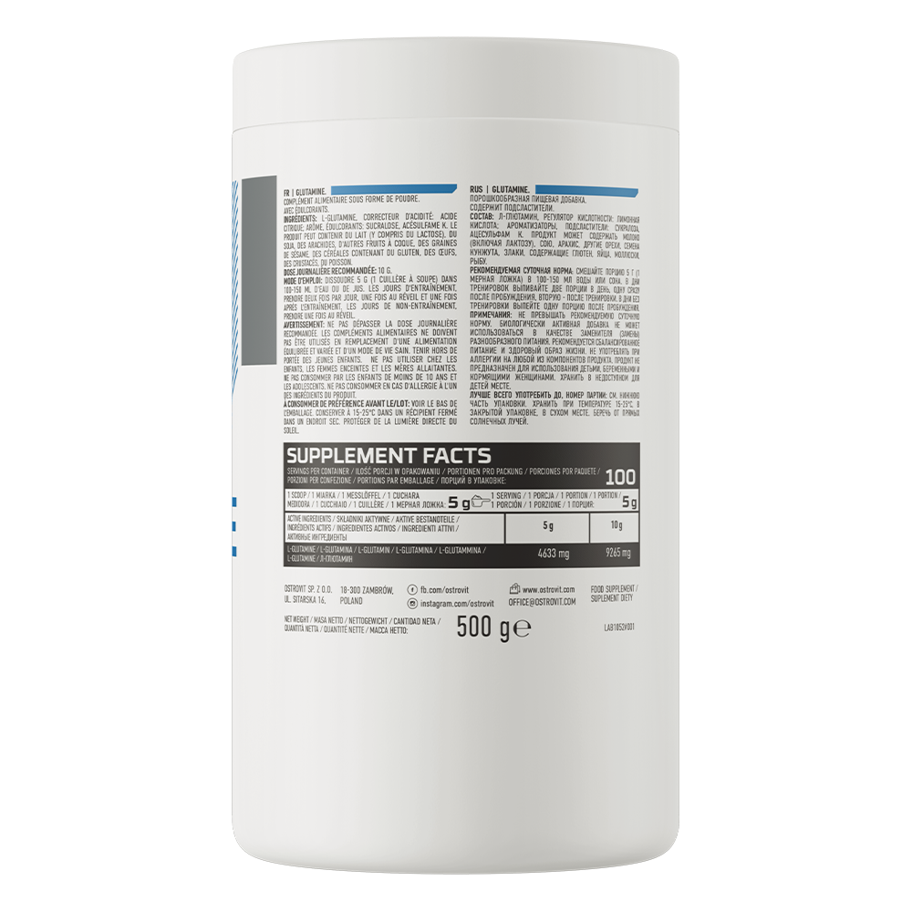 OstroVit Glutamine 500 g sudetis akcija