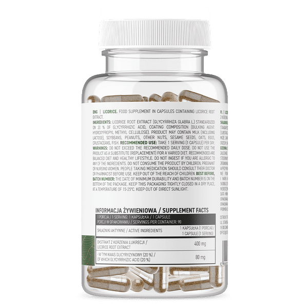 OstroVit Licorice VEGE 90 caps sudetis