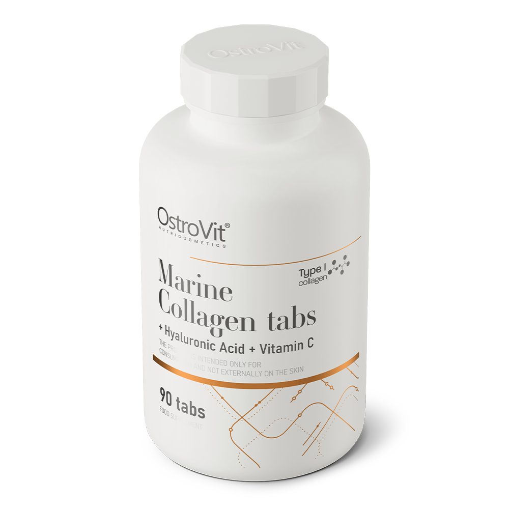 OstroVit Marine Collagen + Hyaluronic Acid and Vitamin C 90 tabs pig
