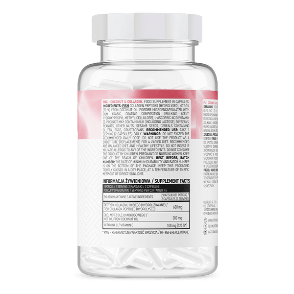 OstroVit Marine Collagen & MCT Oil from coconut 90 caps sudetis