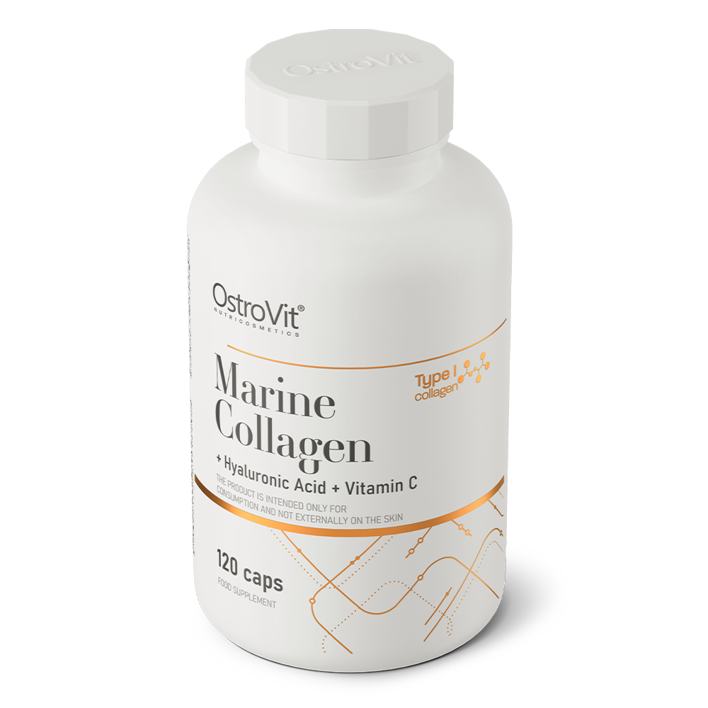 OstroVit Marine Collagen with Hyaluronic Acid and Vitamin C 120 caps akcija