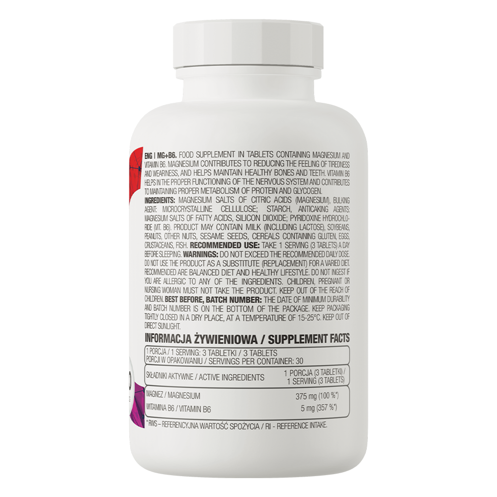 OstroVit Mg + B6 90 tablets sudetis