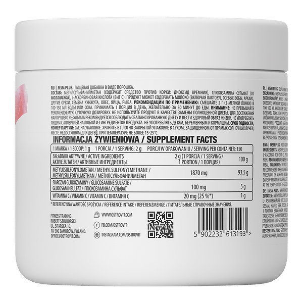 OstroVit-MSM-Plus-300-g-sudetis