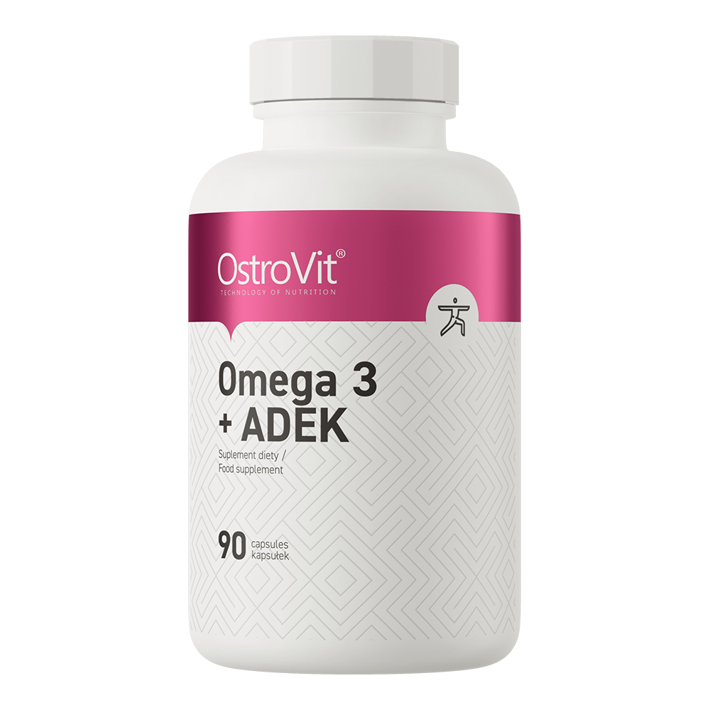 OstroVit Omega 3 + ADEK 90 capsules kaina
