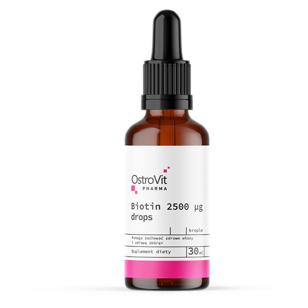 OstroVit Pharma Biotin 2500 µg drops 30 ml kaina