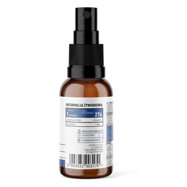 OstroVit Pharma Melatonin spray 30 ml kaina sudetis