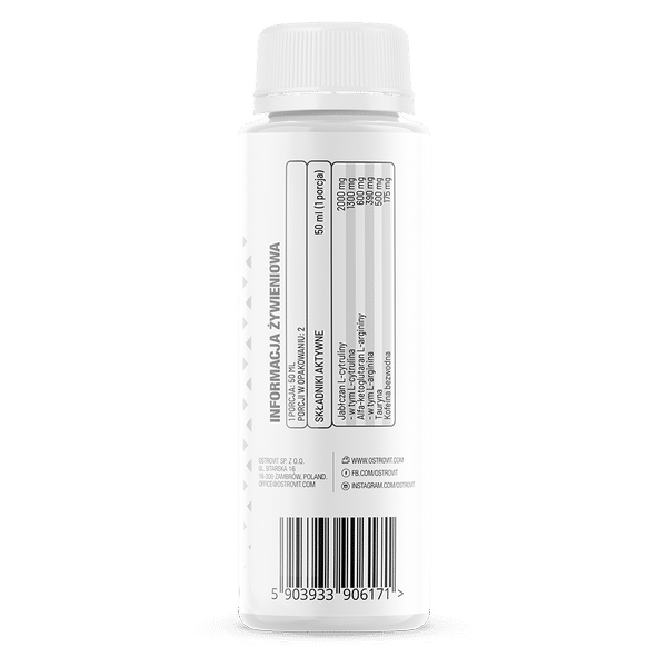 OstroVit Pump Pre-Workout Shot without beta-alanine 100 ml cherry sudetis